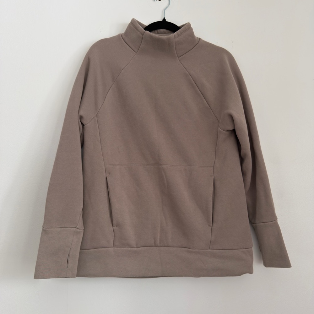 Fabletics Tan High-Collar Pullover